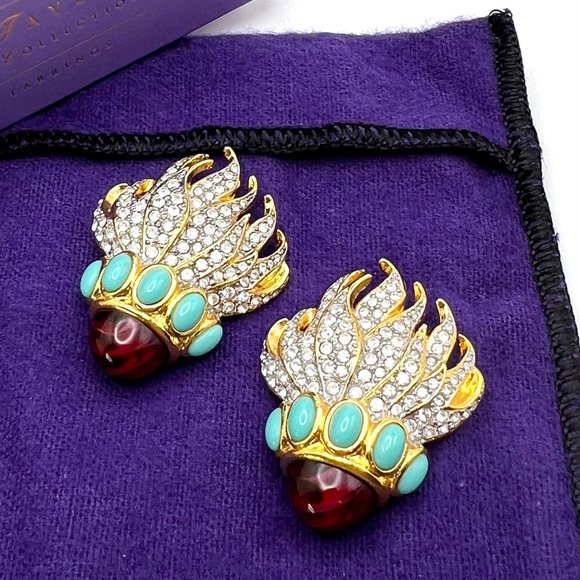 Elizabeth Taylor for Avon Eternal Flame CLIP Earrings - Picture 1 of 5